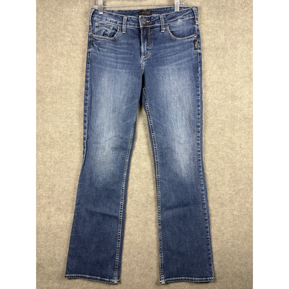 Silver Jeans Co Suki Slim Bootcut Jeans Mid Rise 32x31 Blue Denim